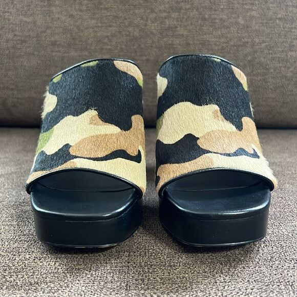 New Michael Kors Black Celeste Platform Sandals Women’s Size 6 in Smokey-Multi - Picture 4 of 15